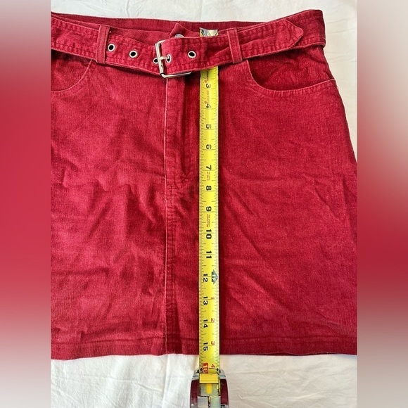 Women’s Raspberry Corduroy Mini Skirt. Bought in England - US Size 6 - Picture 6 of 10